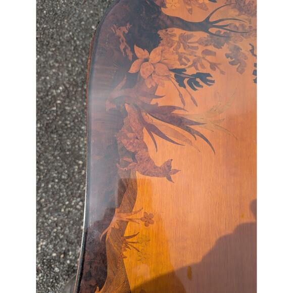 Buchschmid & Gretaux Inlay Inlaid Marquetry 3 pc. Coffee table and 2 End Tables - Picture 16 of 16